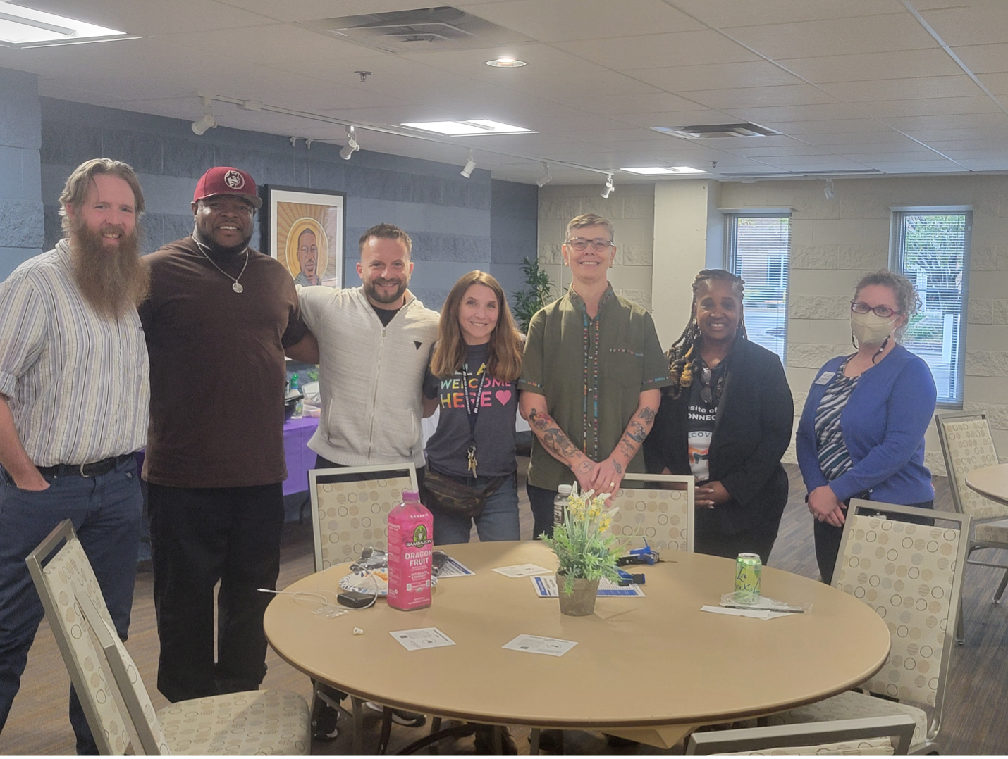 A group of people pictured at Metro State's Fall 2024 Coin In Ceremony and Open House