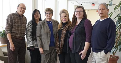 Metropolitan State American Indian Advisory Committee members with President Ginny Arthur