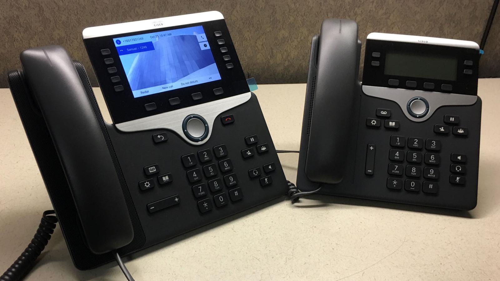 New phones on desk