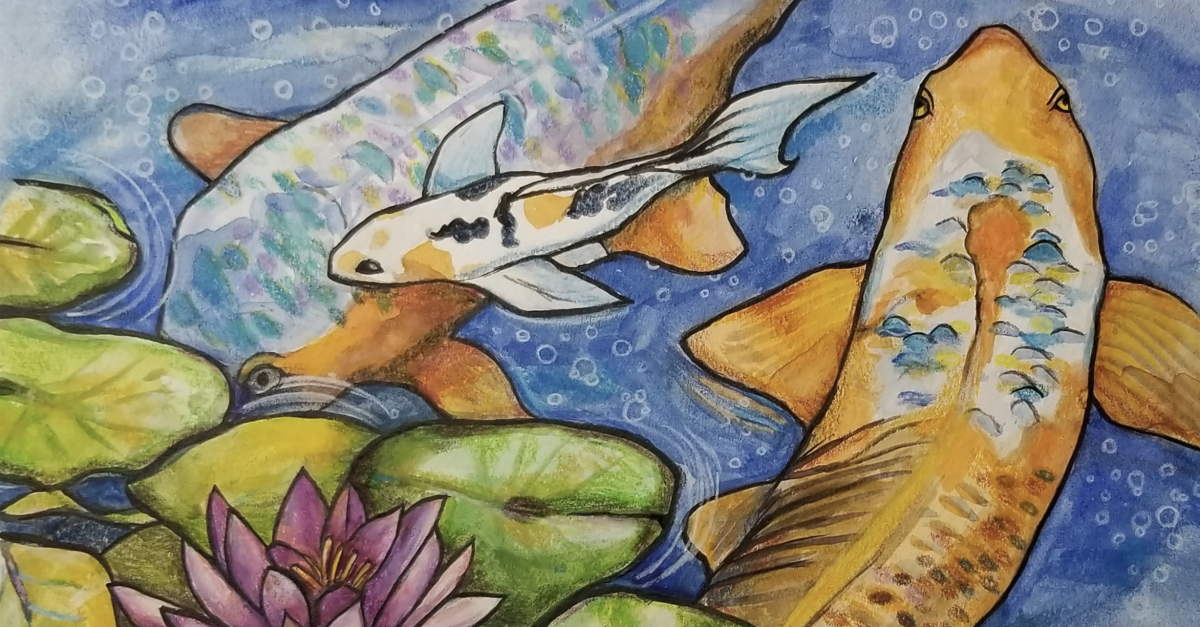 koi fish illustration