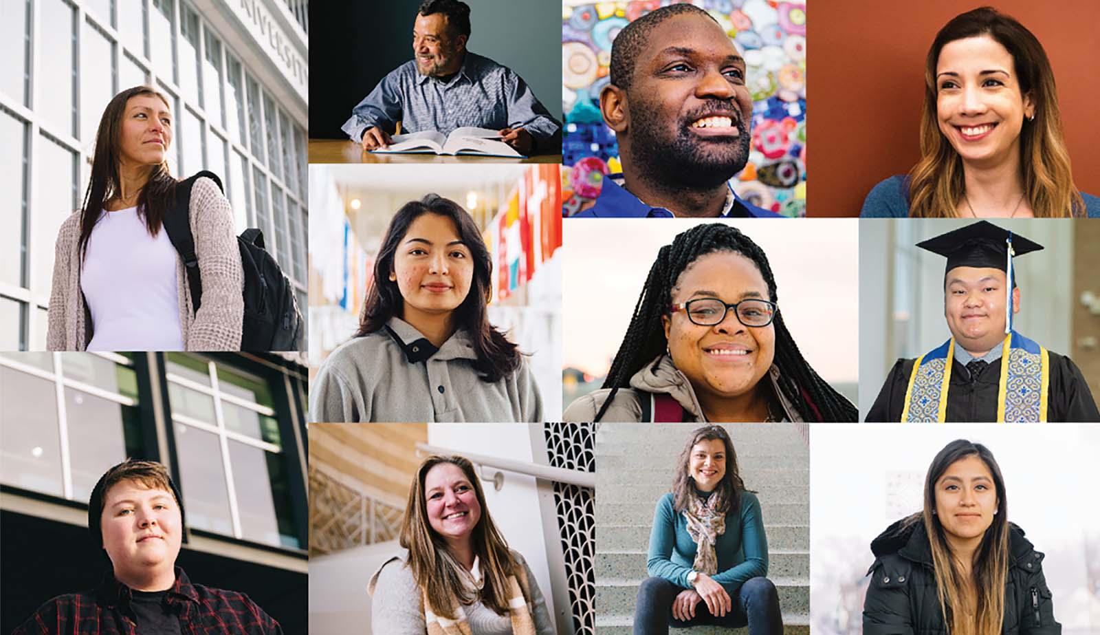 Mosaic of student portraits